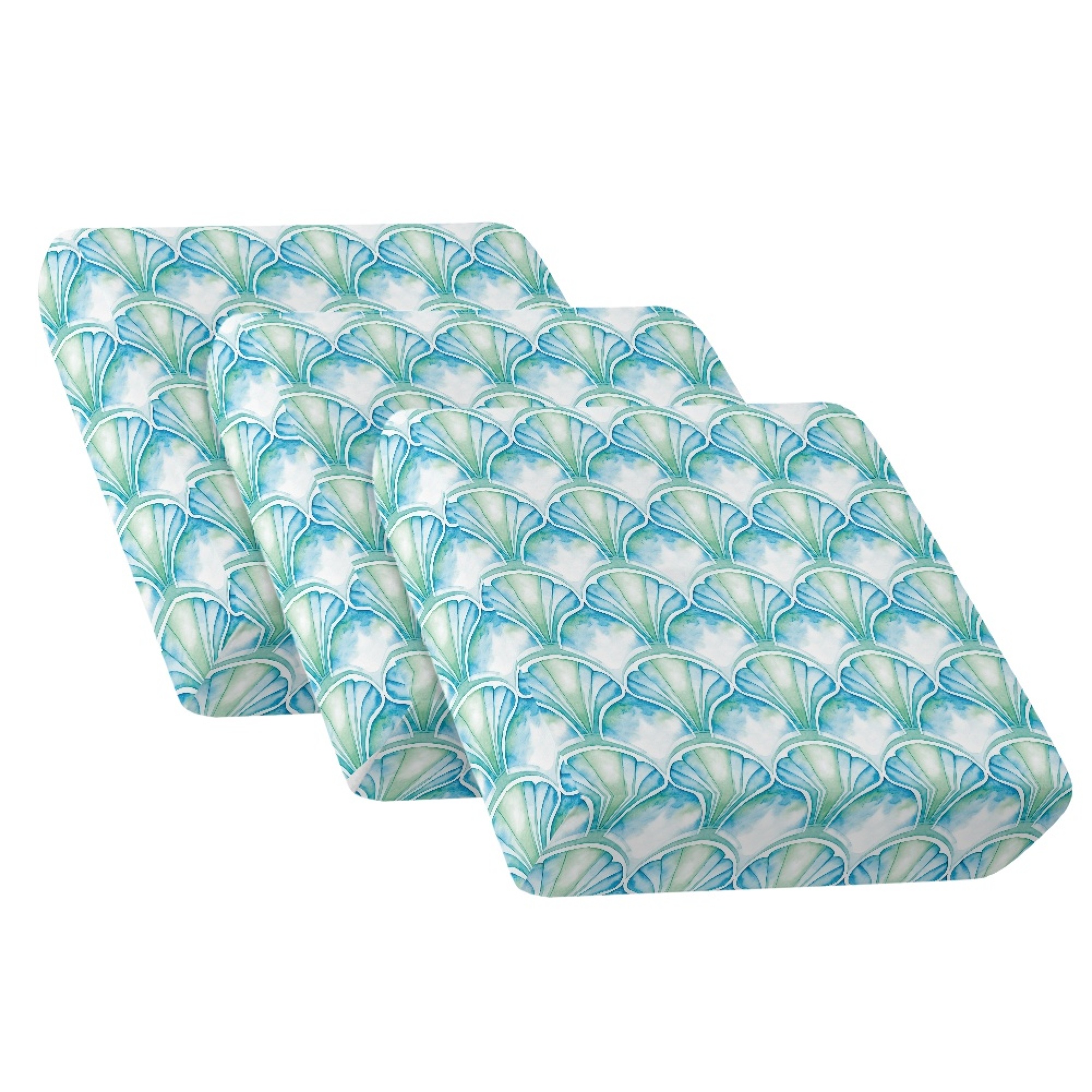TSOVTHRID Blue Seashell Vintage Print Sofa Covers for Seat Cushions Non Slip Couch Cushion Slipcovers Luxury Soft Couches Furniture Protector for Chair Loveseat