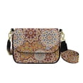 thumbnail image 1 of TSOVTHRID Boho Mandala Lotus Flower Print Small Crossbody Bag Trendy PU Leather Crossbody Purse with Adjustable Strap Women's Shoulder Handbag, 1 of 7