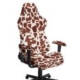 thumbnail image 1 of TSOVTHRID Brown Cow Pattern 4 Pieces Gaming Chair Slipcover with Armrest Covers Stretchy Rotating Gaming Chair Protector Soft Office Desk Chair Cover Cat Scratch Proof, 1 of 7