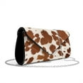 thumbnail image 1 of TSOVTHRID Brown Cow Pattern Evening Bag Leather Clutch Purses for Women Formal Wedding Handbags with Chain Party Purse Elegant Clutch Bags for Cocktail Prom, 1 of 7