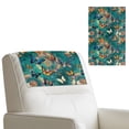 thumbnail image 1 of TSOVTHRID Butterfly Boho Mandala Green Print Recliner Headrest Protector Non Slip PU Leather Sofa Headrest Cover Furniture Protector with Adhesive Backed Hook and Loop,17x27in, 2 Pieces, 1 of 7