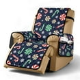 thumbnail image 1 of TSOVTHRID Candy Cane Snowflake Print Recliner Chair Covers Soft Slipcovers for Recliner Non Slip Washable Recliner Protector 1 Seat Sofa Cover Furniture Protector with Pocket for Christmas Decor, 1 of 7