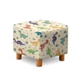 thumbnail image 1 of TSOVTHRID Cartoon Dinosaur Print Ottoman Cover Square Stretch Ottoman Slipcover Thick Storage Footrest Stool Covers with Elastic Band Furniture Protector for Pets, 1 of 7