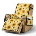 thumbnail image 1 of TSOVTHRID Cartoon Sunflower Bee Print Non Slip Recliner Cover, Anti-Slip Fitted Recliner Sofa Slipcover, Washable Furniture Protector, Reclining Chair Couch Cover with Elastic Strap, 1 of 7