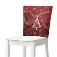 thumbnail image 1 of TSOVTHRID Chair Back Cover Christmas Tree Music Note Red Print Washable Chair Protector Slipcovers Dining Chairs Protector for Home Dinning Kitchen Party Festival Christmas Decor, Set of 4, 1 of 7