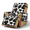 thumbnail image 1 of TSOVTHRID Classic Milk Cow Print Recliner Cover Non-Slip Reclining Covers with Pocket Stay in Place Recliner Chair Covers with Elastic Strap Washable Furniture Protector for Pets, 1 of 7