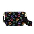 thumbnail image 1 of TSOVTHRID Colorful Dog Paw Print PU Leather Crossbody Bags for Women Crossbody Purse with Adjustable Strap Zipped Pockets Handbag Shoulder Bag, 1 of 7