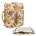 thumbnail image 1 of TSOVTHRID Cross Floral Spliced Print Church Bible Bag for Women Men, Bible Book Cover with Pen Slot, Multi-Functional Carrying Book Case for Christian Gift, 1 of 7