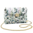thumbnail image 1 of TSOVTHRID Crossbody Bags for Women Trendy PU Leather Shoulder Bag Minimalist Handbags Purses for Women with Detachable Chain Strap, Eucalyptus Leaf Daisy Floral Watercolor Print, 1 of 7