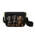 thumbnail image 1 of TSOVTHRID Dachshund Dog Black Print Crossbody Bags for Women Trendy Small Shoulder Handbags PU Leather Cross Body Purses with Zipper Inner Pocket, 1 of 7