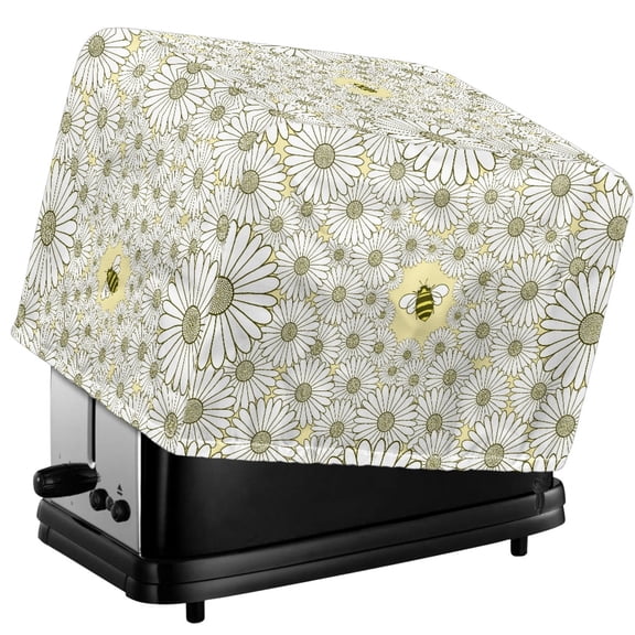 TSOVTHRID Daisy Bee Print 2 Slice Toaster Covers Dust-proof Kitchen Small Appliance Covers Anti-scratch Toaster Oven Protector