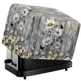 thumbnail image 1 of TSOVTHRID Daisy Butterfly Wood Print Toaster Cover for 2 Slice Dust-proof Bread Oven Protector Waterproof Kitchen Small Appliance Cover Home Kitchen Accessories Decor, 1 of 8