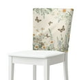 thumbnail image 1 of TSOVTHRID Daisy Floral Butterfly Print Breathable Chair Back Cover Chair Back Slipcovers Decorative Dining Chair Protector for Dining Room Wedding Kitchen Party Ceremony, Set of 1, 1 of 7