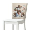 thumbnail image 1 of TSOVTHRID Dining Chair Back Slipcover Snowman Cowboy Candy Cane Print Chair Back Cover Stretchable Chairs Protector Slipcovers for Home Dining Room Kitchen Hotel Christmas Decor, Set of 6, 1 of 7