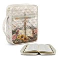 thumbnail image 1 of TSOVTHRID Dove Cross Book Flower Print Bible Bag Bible Cover Cases with Portable Handle, Quilted Carrying Book Case for Bibles Study Multi-Functional, Christian Gift, White, 1 of 7
