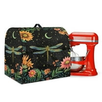 TSOVTHRID Dragonfly Sunflower Print Kitchen Mixer Cover Foldable Small Appliance Cover Moon Star Pattern Waterproof Dust Cover Accessories Decor for Kitchen Aid Mixer Cover,S