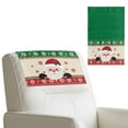 thumbnail image 1 of TSOVTHRID Embroidery Santa Claus Snowflake Print Sofa Headrest Cover Non Slip Headrest Protector for Recline Chair PU Leather Head Protector Cover for Living Room Christmas Decor 17x27in, 1 Piece, 1 of 7
