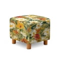 thumbnail image 1 of TSOVTHRID Floral Oil Painting Print Ottoman Cover Square, Stretch Ottoman Slipcover Square Removable Soft Storage Ottomans Foot Rest Cover with Elastic Bottom, 1 of 6