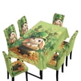 thumbnail image 1 of TSOVTHRID Green Hat Rabbit Print 7 Pcs Tablecloth Chair Cover Set Chair Covers Shamrock Gold Coin Print Rectangle Table Cloth Oil Proof for Dining Room Banquet Party St. Patrick's Day Decor, 1 of 6
