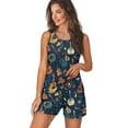 thumbnail image 1 of TSOVTHRID Guitar Records Music Note Print Pajama Set for Women Summer Sleeveless Tank Tops Pjs Sets 2 Piece Lounge Set Comfy Shorts Sleepwear, Size L, 1 of 7