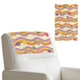 thumbnail image 1 of TSOVTHRID Hippie Daisy Wave Butterfly Print Recliner Headrest Protector Waterproof Anti-Slip Sofa Headrest Covers Washable Easy Care Couch Chair Head Protector 17x27 in, 1 Piece, 1 of 7