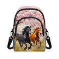 thumbnail image 1 of TSOVTHRID Horse Cherry Blossom Print Women's Crossbody Bag Small Cell Phone Crossbody Wallet Purse Shoulder Bag for Women Travel Dating Shopping, 1 of 7