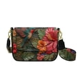 thumbnail image 1 of TSOVTHRID Hummingbird Hibiscus Floral Print Crossbody Bag Women's Shoulder Handbag, Cell Phone Purse, PU Leather Crossbody Handbags Purses with Wide Strap, 1 of 7