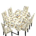 thumbnail image 1 of TSOVTHRID Hummingbird Sunflower Print Table Cover and Chair Slipcovers Set of 7, Removable Rectangle Tablecloth with Dining Chair Covers, Furniture Protectors, Machine Washable, 1 of 6