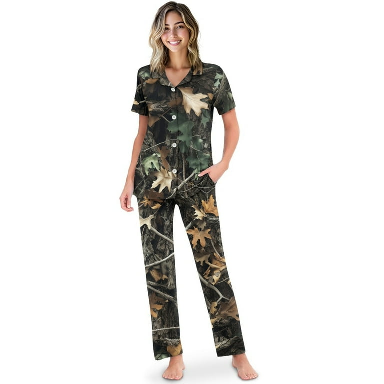 Military Camouflage Womens Camo Sleepwear TSOVTHRID Hunting Camo