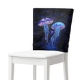 thumbnail image 1 of TSOVTHRID Jellyfish Galaxy Print Kitchen Chair Back Cover Chair Slipcovers Removable Chair Cover for Dining Room Wedding Party Decor Soft Dining Chair Protector, Set of 4, 1 of 7