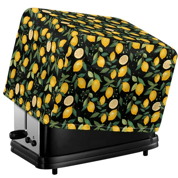 TSOVTHRID Lemon Leaves Print 2 Slice Toaster Covers with Hang Loop, Kitchen Accessories Washable Appliance Cover Heat-resistant Kitchen Bakeware Protector