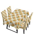 thumbnail image 1 of TSOVTHRID Lily Flower Print 5-Piece Table and Chair Cover Set, Rectangle Tablecloth with 4 Chair Slipcovers Removable Furniture Protector for Dining Room, Kitchen, Holiday Decor, 1 of 7