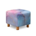 thumbnail image 1 of TSOVTHRID Marble Texture Print Ottoman Cover Square, High Stretch Ottoman Slipcover, Machine Washable Footrest Stool Cover Dust Proof Footstool Protector for Living Room, 1 of 7