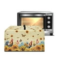 thumbnail image 1 of TSOVTHRID Microwave Oven Dust Cover Dust-Proof Heavy Duty Microwave Oven Cover with Handle Decor Accessories for Kitchen, Sunflower Rooster Chicken Butterfly Print, 18.25"W x 14.5"D x 11"H, S, 1 of 7
