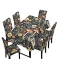 thumbnail image 1 of TSOVTHRID Mushroom Floral Dragonfly Print 7-Pcs Tablecloth and Chair Covers Set, Stretch Spandex Table Cover and Chair Slipcovers Stretch Seat Protector for Home Hotel Banquet, 1 of 6