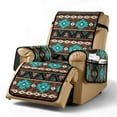 thumbnail image 1 of TSOVTHRID Non-Slip Recliner Covers Washable Reclining Cover 1 Seat Recliner Chair Slipcovers Chair Covers for Reclining Chair Furniture Protector for Pets, Aztec Tribal Stripe Brown Print, 1 of 7