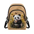 thumbnail image 1 of TSOVTHRID Panda Daisy Butterfly Beige Print Small Crossbody Bags for Women Trendy Cell Phone Purse Wallet Cell Phone Crossbody Purse with Zipper Closure, 1 of 7
