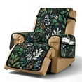 thumbnail image 1 of TSOVTHRID Plant Leaf Print Recliner Chair Covers Stretch Chair Covers for Electric Recliner Non Slip Washable Recliner Protector 1 Seat Sofa Cover Furniture Protector with Pocket for Pets, 1 of 7