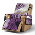 thumbnail image 1 of TSOVTHRID Purple Gold Marble Texture Print Recliner Slipcover Non Slip Lazy Boy Chair Covers for Reclining Chair with Pocket Soft Couch Cover 1 Seat Recliner Sofa Slipcovers for Living Room, 1 of 7