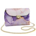 thumbnail image 1 of TSOVTHRID Purple Marble Texture Print Crossbody Bags for Women Crossbody Purse PU Leather Handbags Shoulder Bag Minimalist Cell Phone Purse with Chain Strap, 1 of 7