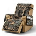 thumbnail image 1 of TSOVTHRID Recliner Cover Stay in Place, Non Slip Dog Chair Cover Water Resistant Furniture Protector with Pocket, Washable Ideal Recliner Slipcovers for Pets, Deer Elk Forest Camo Hunting Print, 1 of 7