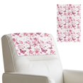 thumbnail image 1 of TSOVTHRID Recliner Headrest Protector, PU Waterproof Headrest Cover, Recliner Headrest Cover for Home,Living Room Decoration 17x27in, Pink Cherry Blossom Butterfly White Print, 2 Pieces, 1 of 7