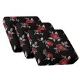 thumbnail image 1 of TSOVTHRID Red Rose Black Print Sofa Cushion Cover, Soft Non Slip Couch Cushion Furniture Protector with Elastic Bottom Waterproof Sofa Seat Slipcovers Sets, 24x24 Inch, 1 of 7