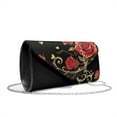 thumbnail image 1 of TSOVTHRID Red Rose Heart Print Evening Bag Clutch Purses for Women Formal Clutch Handbags Evening Party Handbag Leather Crossbody Bag for Wedding Cocktail Prom, Black, 1 of 7