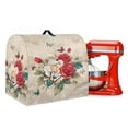 thumbnail image 1 of TSOVTHRID Rose Butterfly Pattern Stand Mixer Covers Kitchen Aid Mixer Cover for 6-8 Quart Stand Mixer Letter Vintage Print Dust Cover for Kitchen Aid Accessories and Attachments,L, 1 of 7