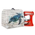 thumbnail image 1 of TSOVTHRID Sea Turtle Wood Print Stand Mixer Cover Paint Splatter Pattern Foldable Waterproof Dust Cover for Kitchen Mixer Reusable Kitchen Counter Mixer Parts & Accessories with 2 Pockets,S, 1 of 7