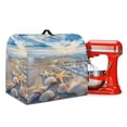 thumbnail image 1 of TSOVTHRID Seashell Starfish Pattern Mixer Cover with 2 Pockets Conch Beach Print Dust Cover for 4.5-5 Quart Stand Mixer Anti-Dust Accessories Decor for Kitchen Aid Accessories and Attachments,S, 1 of 7
