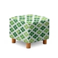 thumbnail image 1 of TSOVTHRID Shamrock Leaf Plaid Print Ottoman Cover Square Footrest Sofa Slipcovers Soft Stretch Stool Cover with Elastic Band Footstool Protector Covers for Living Room St. Patrick's Day Decor, 1 of 7