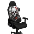 thumbnail image 1 of TSOVTHRID Skull Red Floral Moon Print 4 Pieces Gaming Chair Cover Set, Washable Computer Chair Slipcovers with Elastic Bottom Universal Desk Chair Seat Protector with Armrest Pad, 1 of 7