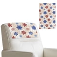 thumbnail image 1 of TSOVTHRID Snowflake Beige Print Recliner Headrest Cover Non Slip Sofa Headrest Cover PU Leather Recliner Chair Head Protector Covers for Home Couch Christmas Decoration 17x27in, 1 Piece, 1 of 7